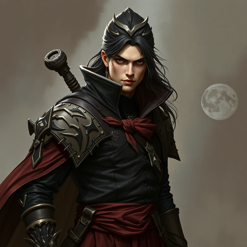 Generated fantasy swordsman character portrait